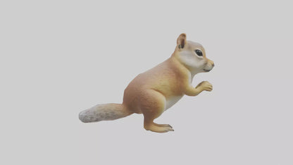 3D model Ground Squirrel standing alert model VR / AR / low-poly