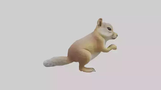 3D model Ground Squirrel standing alert model VR / AR / low-poly