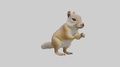3D model Ground Squirrel standing alert model VR / AR / low-poly
