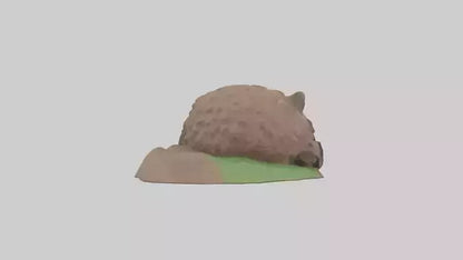 3D model Groundhog emerging from hole model VR / AR / low-poly