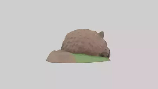 3D model Groundhog emerging from hole model VR / AR / low-poly