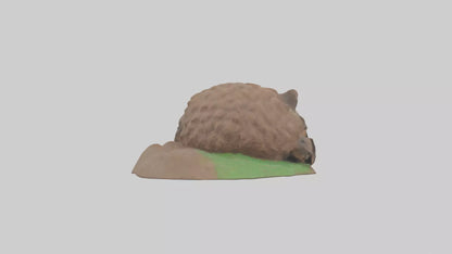 3D model Groundhog emerging from hole model VR / AR / low-poly