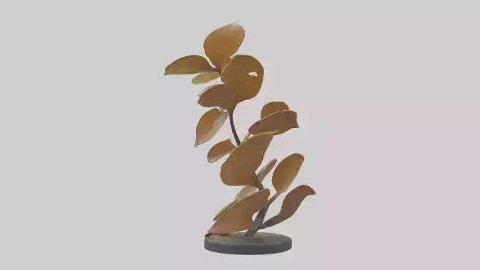 3D model Growing Leaf Spiral Sculpture model VR / AR / low-poly