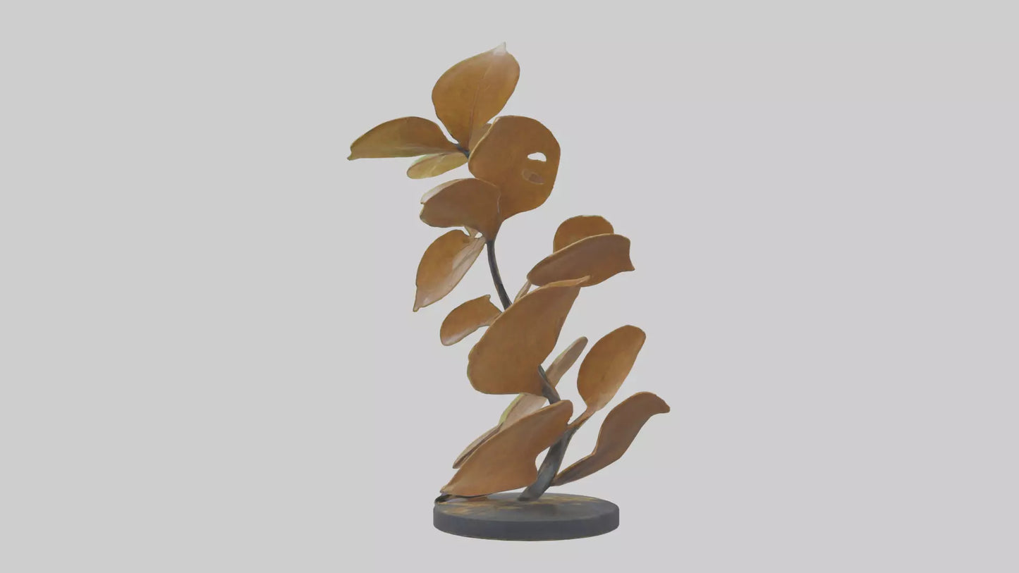 3D model Growing Leaf Spiral Sculpture model VR / AR / low-poly