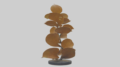 3D model Growing Leaf Spiral Sculpture model VR / AR / low-poly