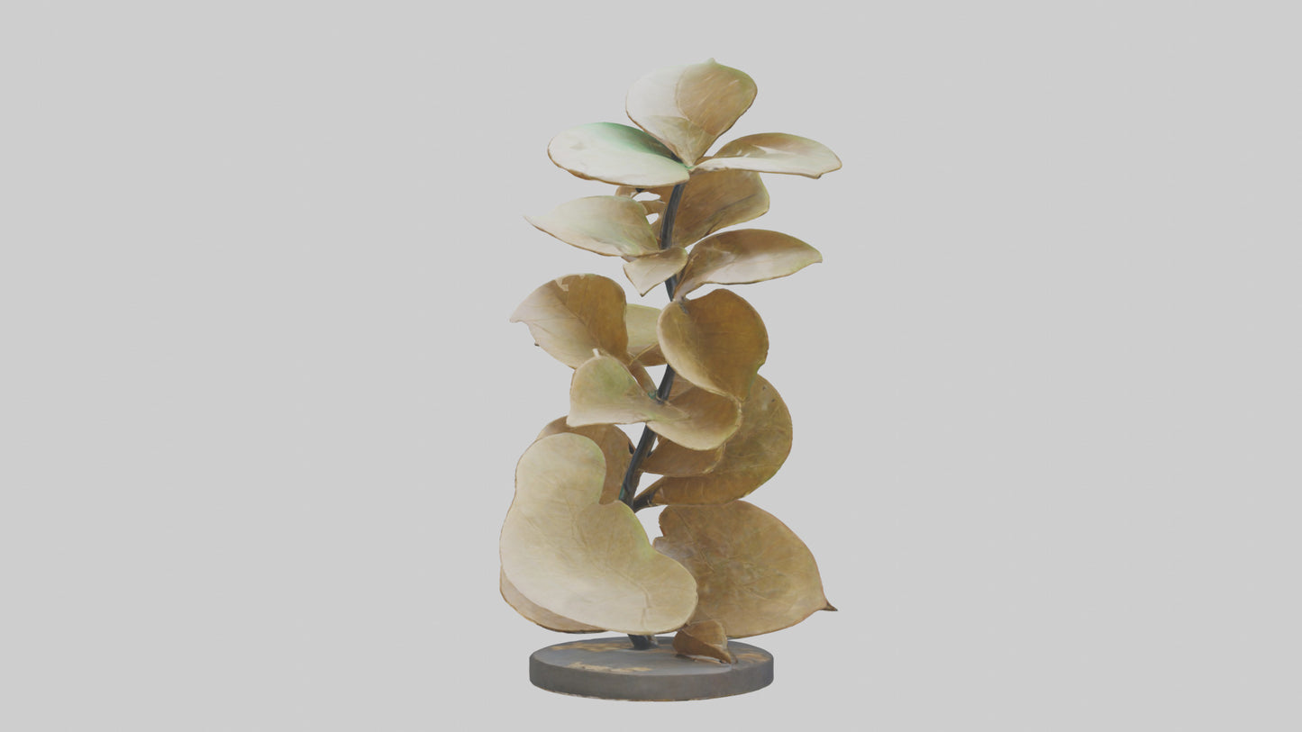 3D model Growing Leaf Spiral Sculpture model VR / AR / low-poly