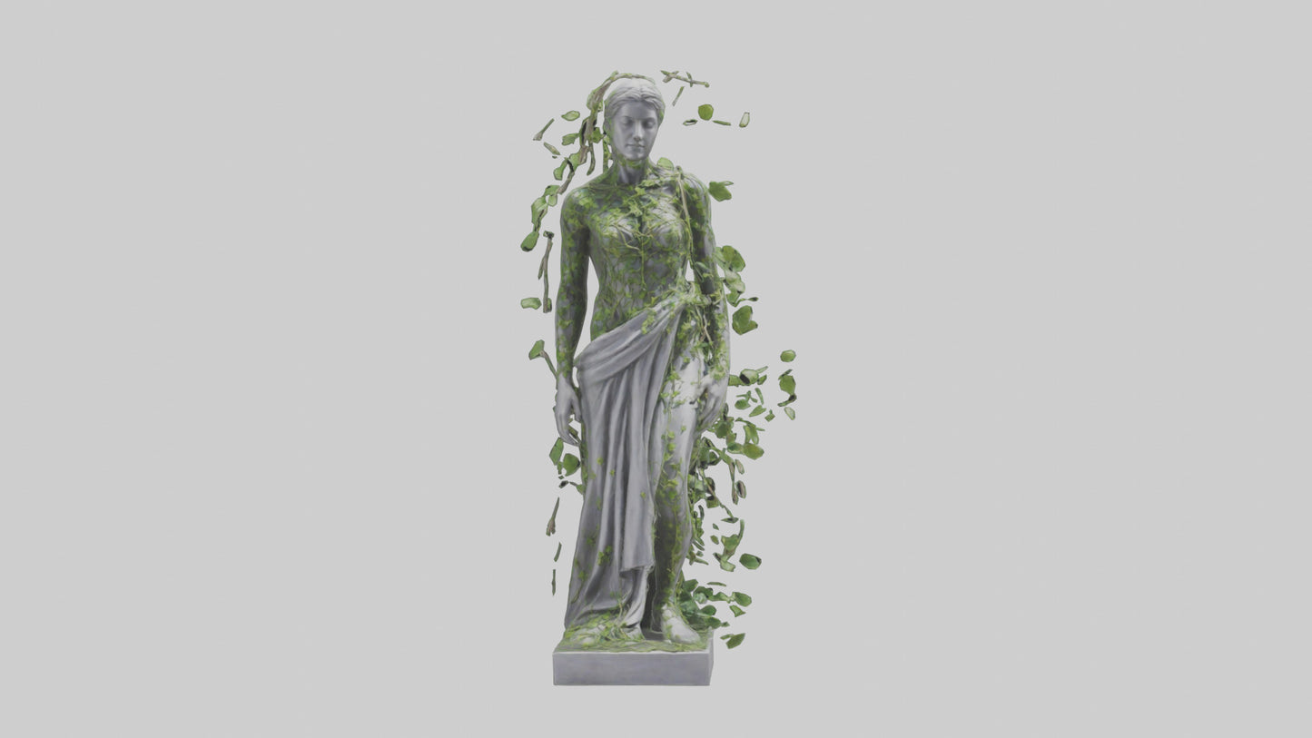 3D model Growing Vines Statue model VR / AR / low-poly
