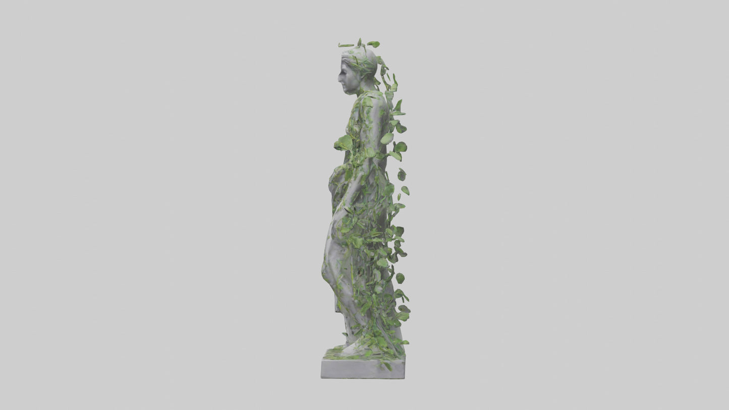 3D model Growing Vines Statue model VR / AR / low-poly