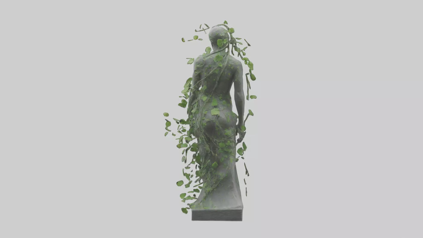 3D model Growing Vines Statue model VR / AR / low-poly