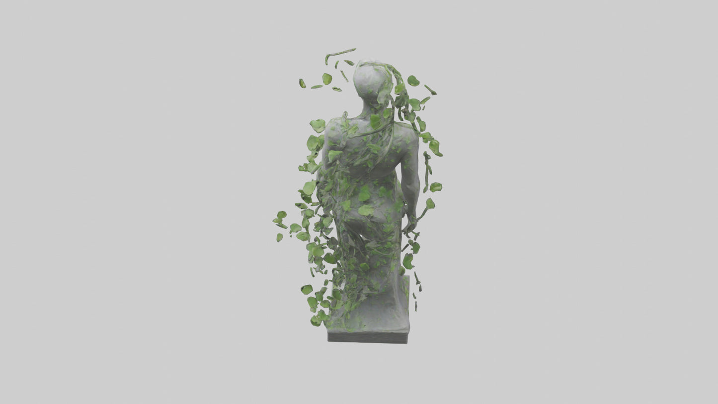 3D model Growing Vines Statue model VR / AR / low-poly