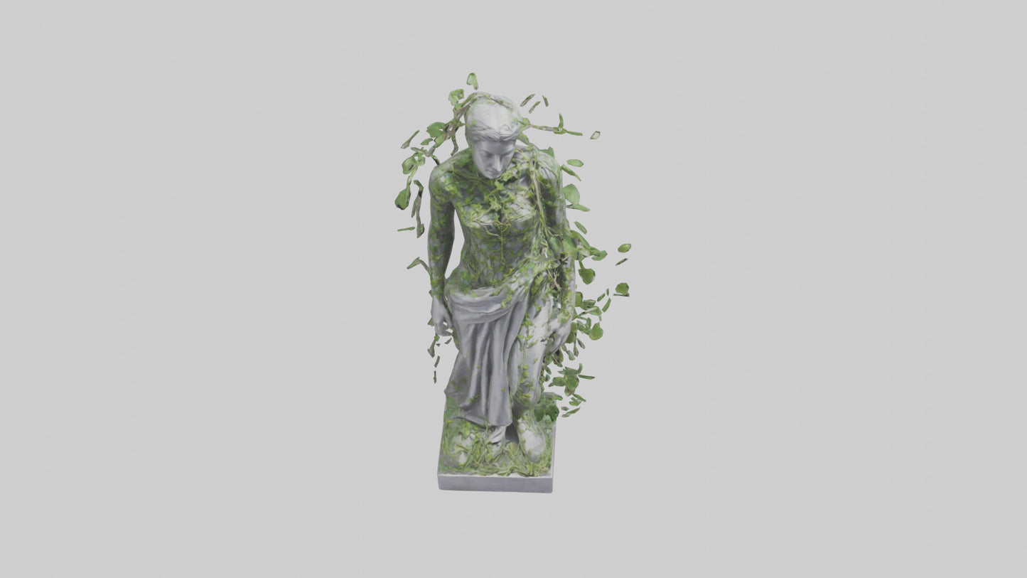 3D model Growing Vines Statue model VR / AR / low-poly