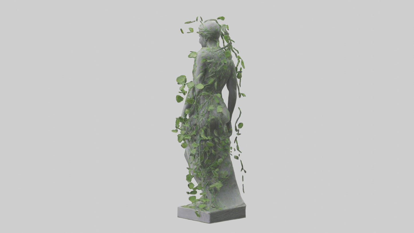 3D model Growing Vines Statue model VR / AR / low-poly