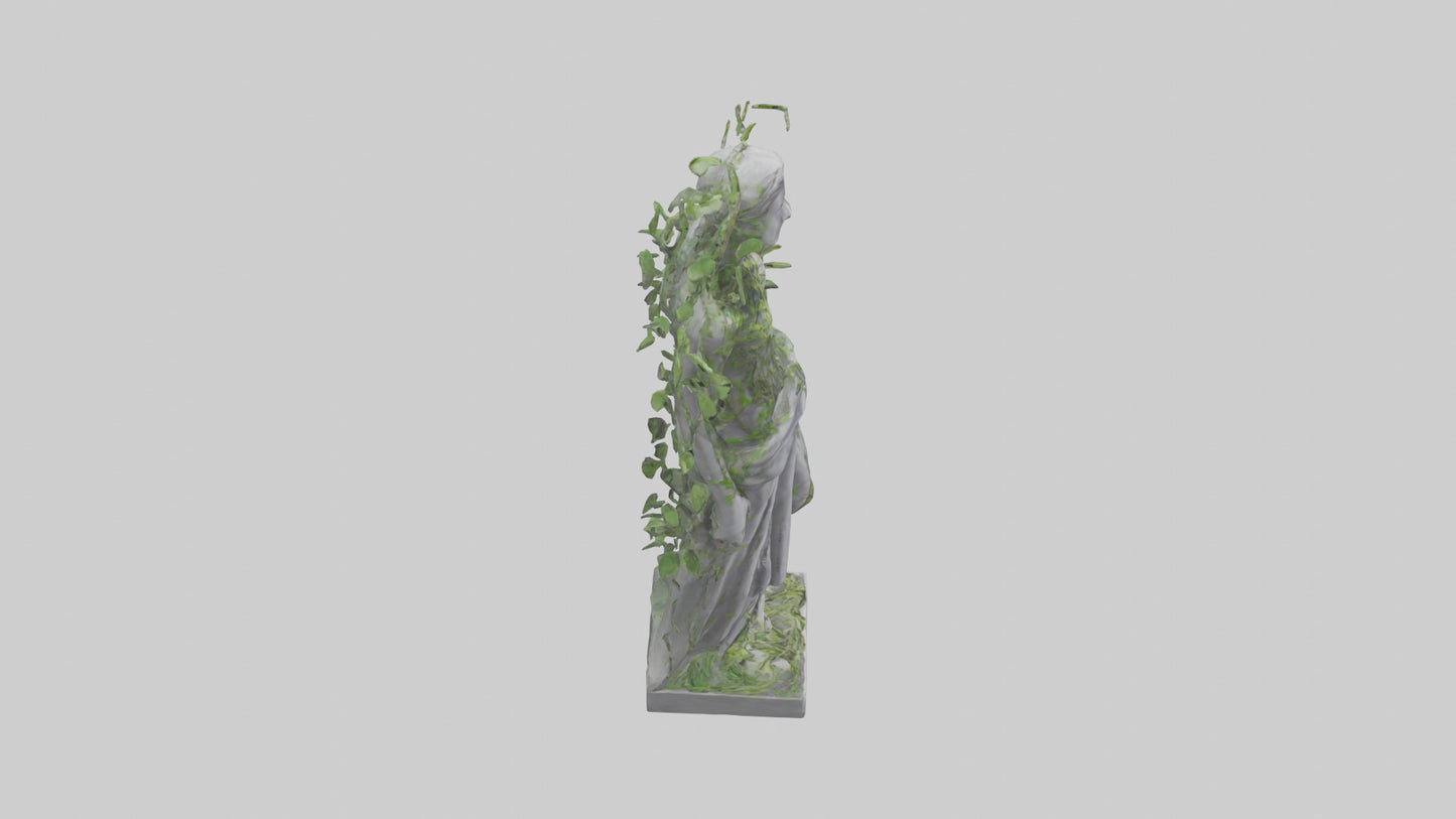 3D model Growing Vines Statue model VR / AR / low-poly