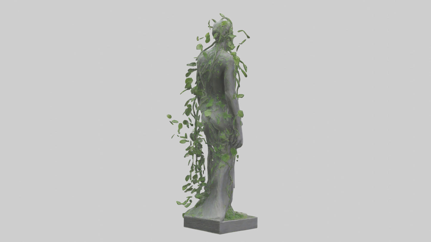 3D model Growing Vines Statue model VR / AR / low-poly
