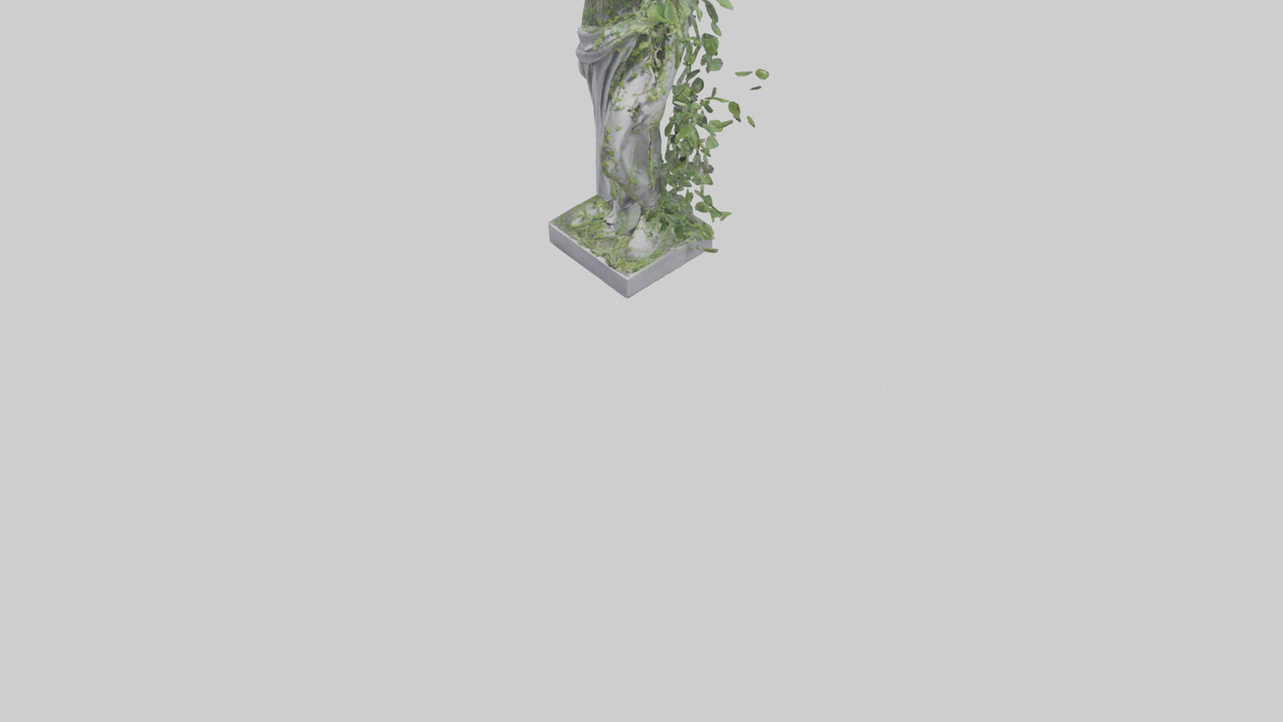 3D model Growing Vines Statue model VR / AR / low-poly