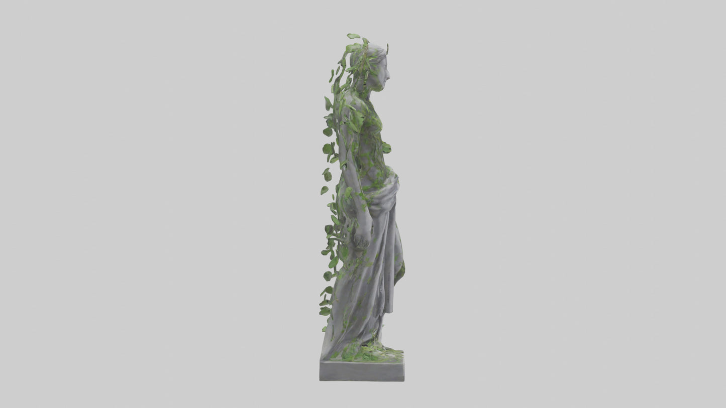 3D model Growing Vines Statue model VR / AR / low-poly