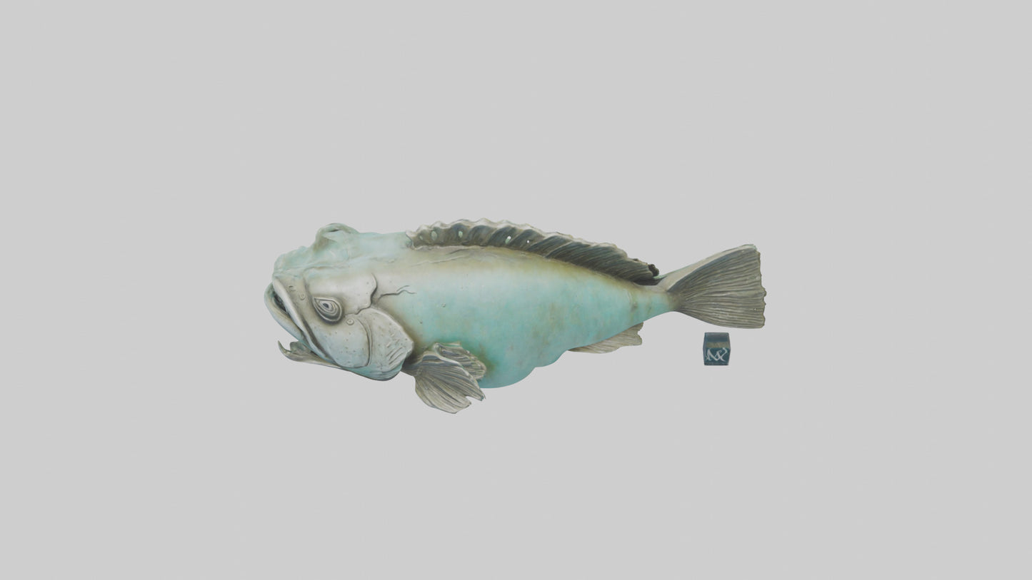 Grunt Fish statue model VR / AR / low-poly