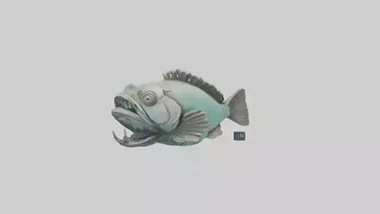 Grunt Fish statue model VR / AR / low-poly