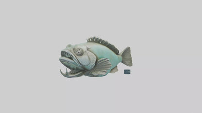 Grunt Fish statue model VR / AR / low-poly