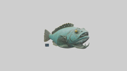 Grunt Fish statue model VR / AR / low-poly