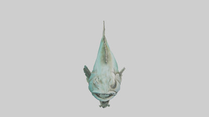 Grunt Fish statue model VR / AR / low-poly