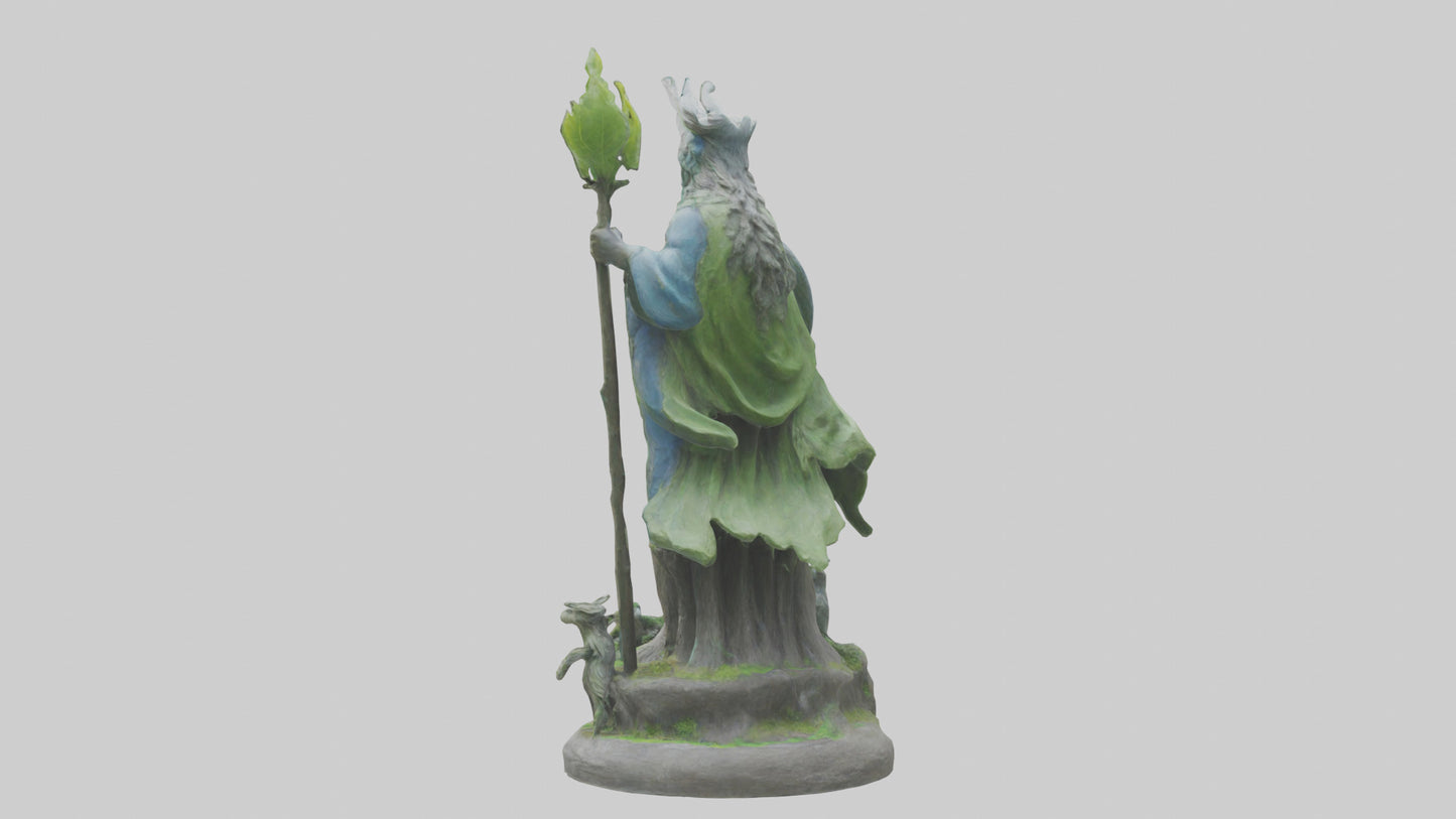 3D model Guardians of Earth and Nature Statue model VR / AR / low-poly