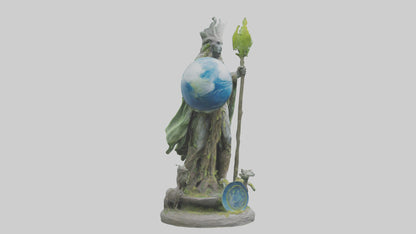 3D model Guardians of Earth and Nature Statue model VR / AR / low-poly