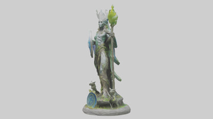 3D model Guardians of Earth and Nature Statue model VR / AR / low-poly