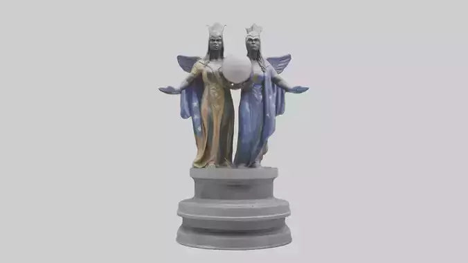 Guardians of Equality statue model VR / AR / low-poly
