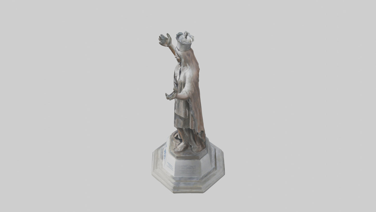3D model Guardians of Human Rights statue model VR / AR / low-poly