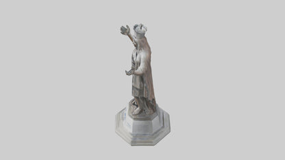 3D model Guardians of Human Rights statue model VR / AR / low-poly