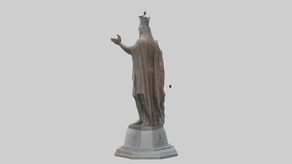 3D model Guardians of Human Rights statue model VR / AR / low-poly