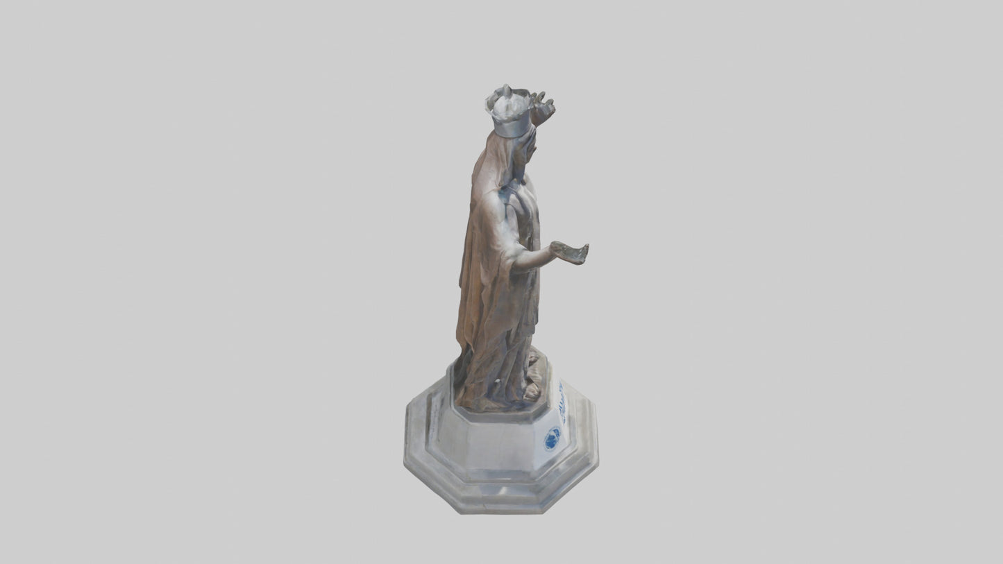 3D model Guardians of Human Rights statue model VR / AR / low-poly