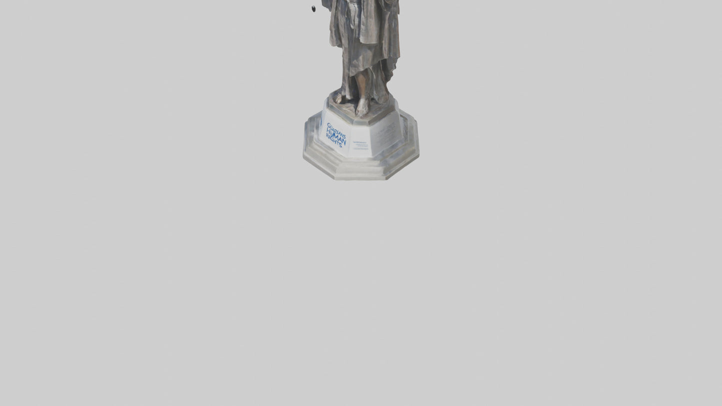 3D model Guardians of Human Rights statue model VR / AR / low-poly