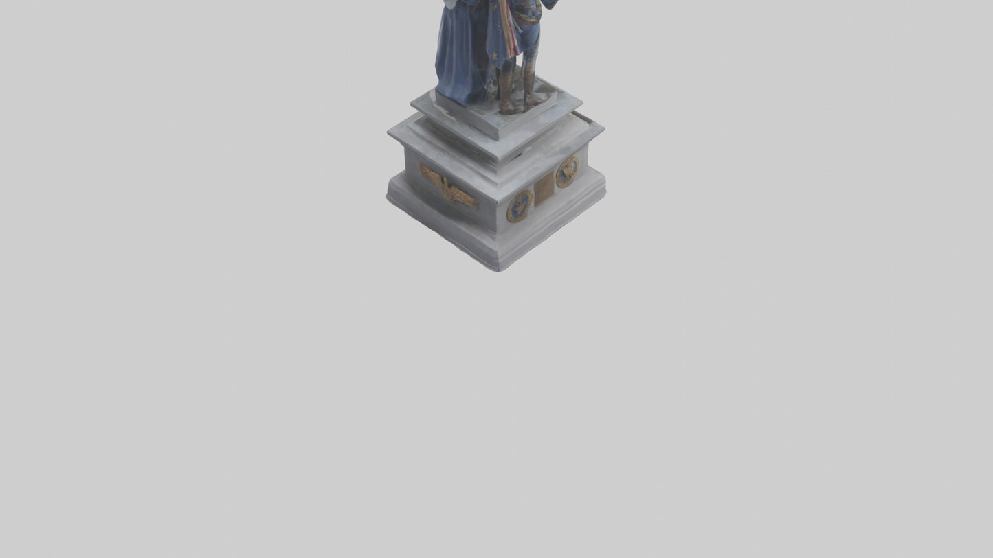 3D model Guardians of Independence statue model VR / AR / low-poly
