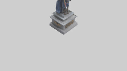3D model Guardians of Independence statue model VR / AR / low-poly