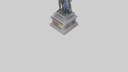 3D model Guardians of Independence statue model VR / AR / low-poly