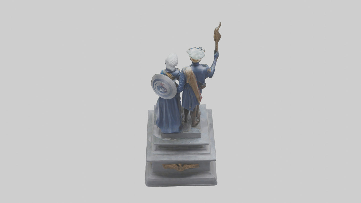 3D model Guardians of Independence statue model VR / AR / low-poly