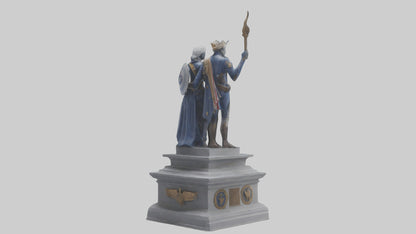 3D model Guardians of Independence statue model VR / AR / low-poly