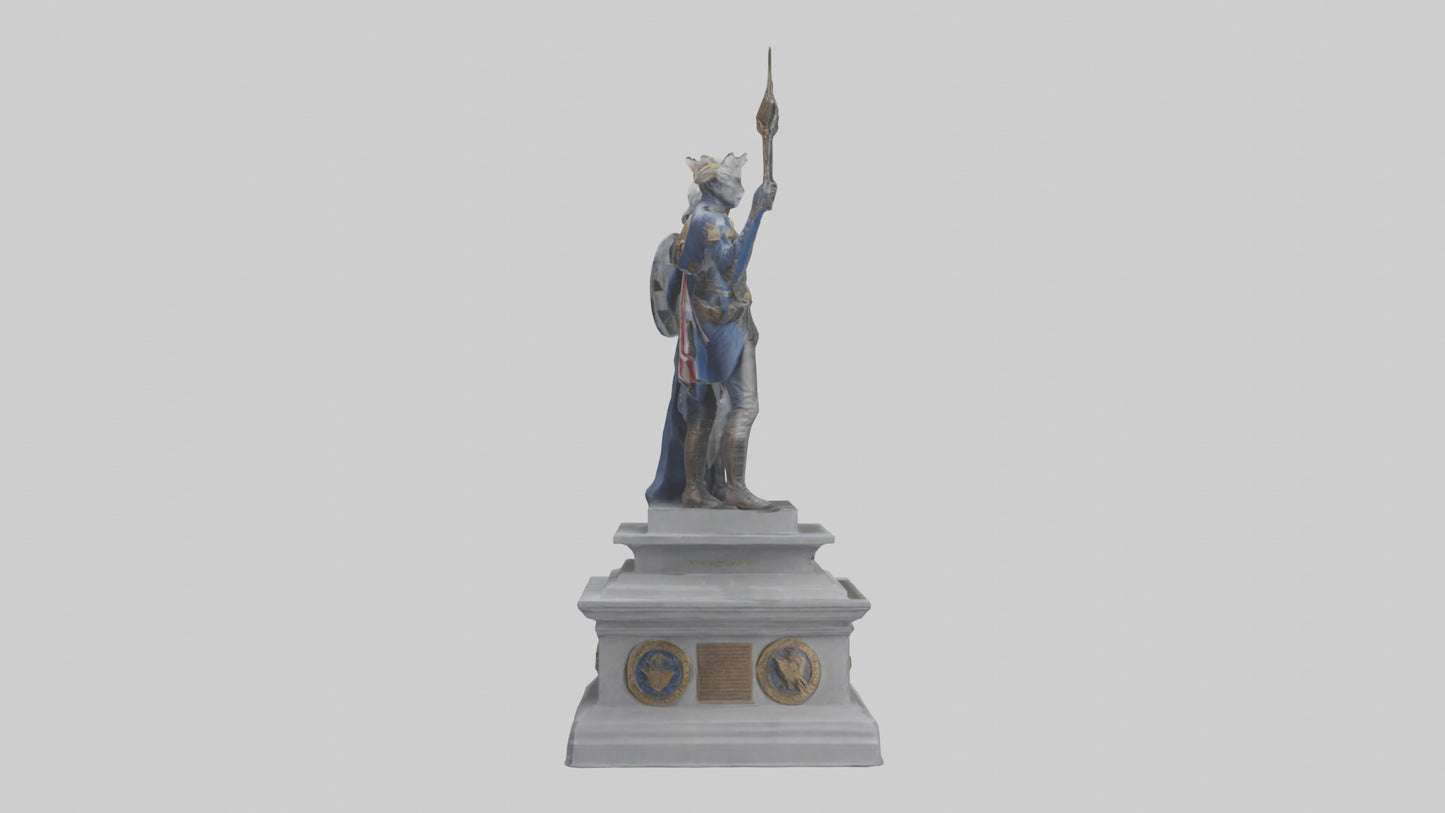 3D model Guardians of Independence statue model VR / AR / low-poly