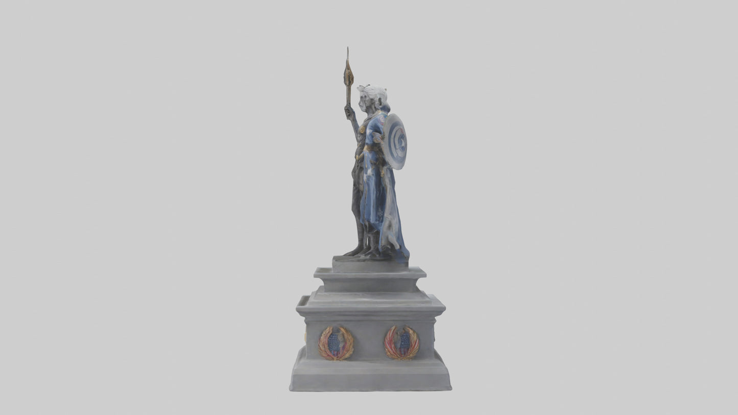 3D model Guardians of Independence statue model VR / AR / low-poly