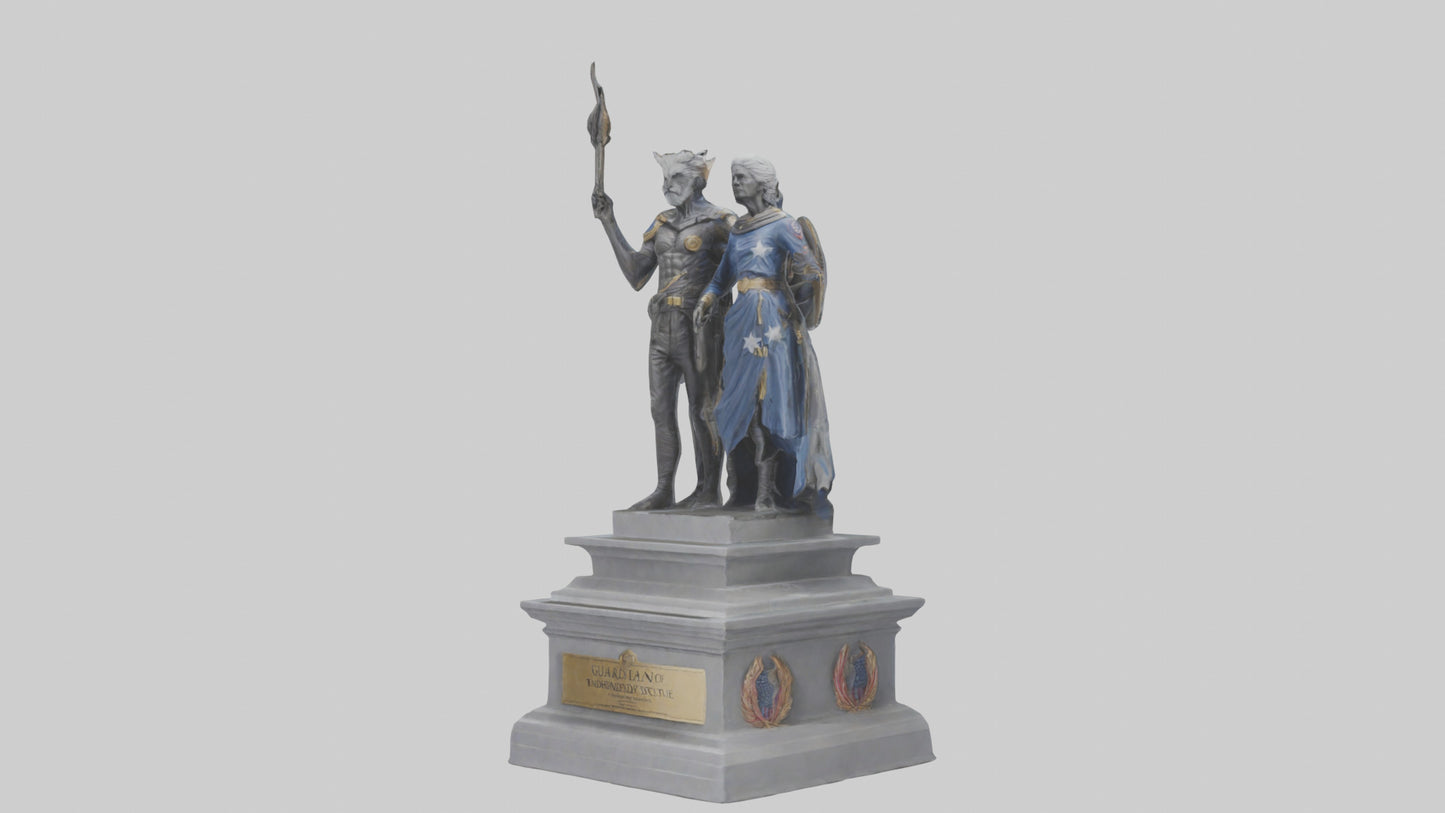 3D model Guardians of Independence statue model VR / AR / low-poly