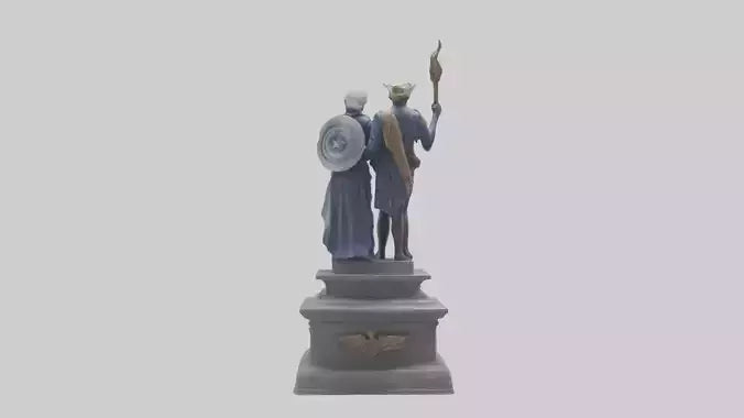 3D model Guardians of Independence statue model VR / AR / low-poly