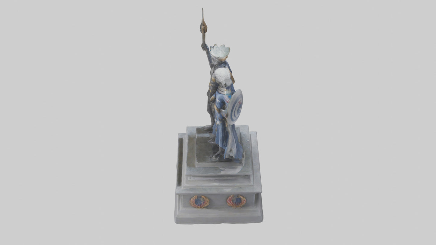 3D model Guardians of Independence statue model VR / AR / low-poly
