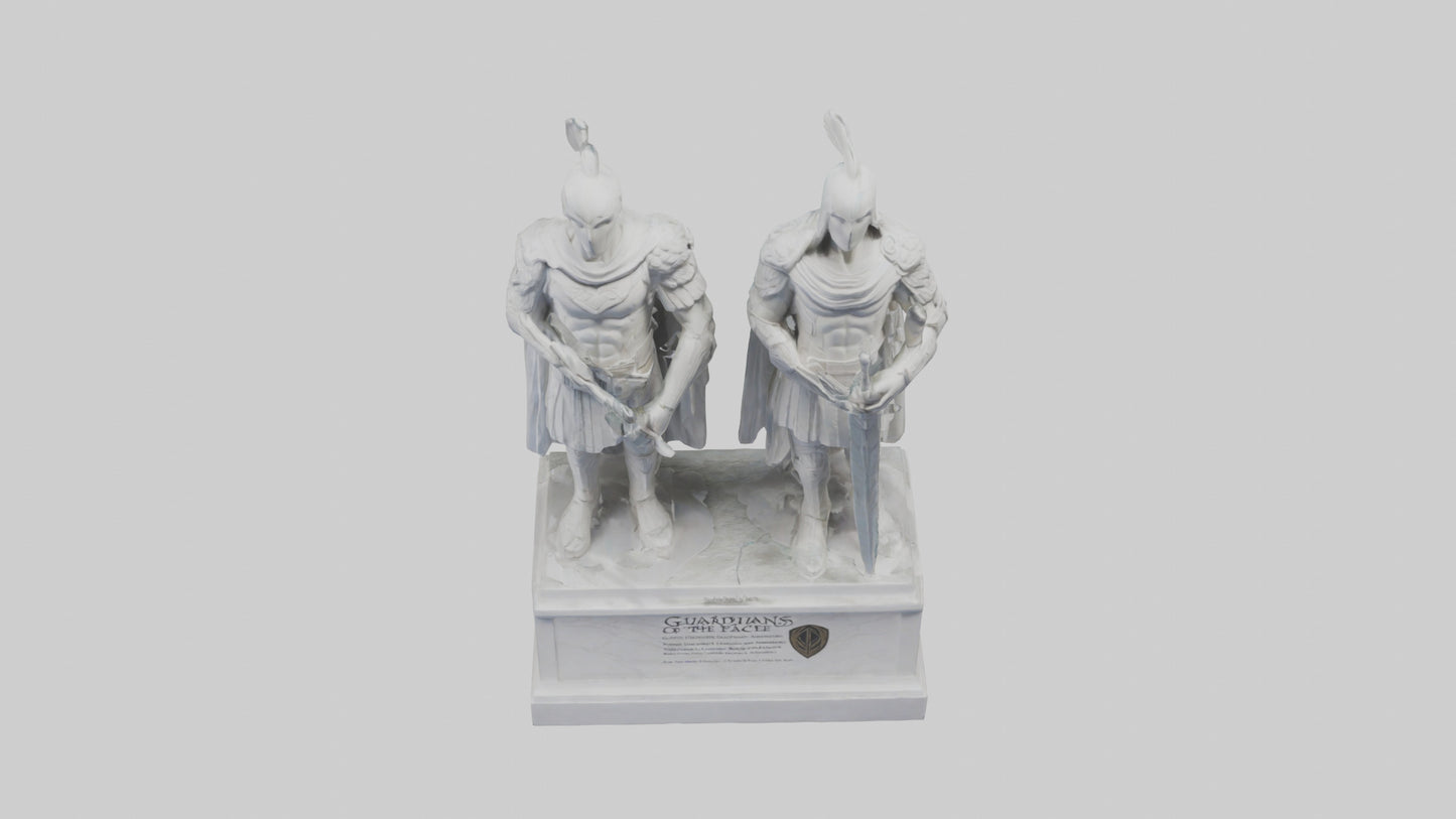 3D model Guardians of Peace statue model VR / AR / low-poly
