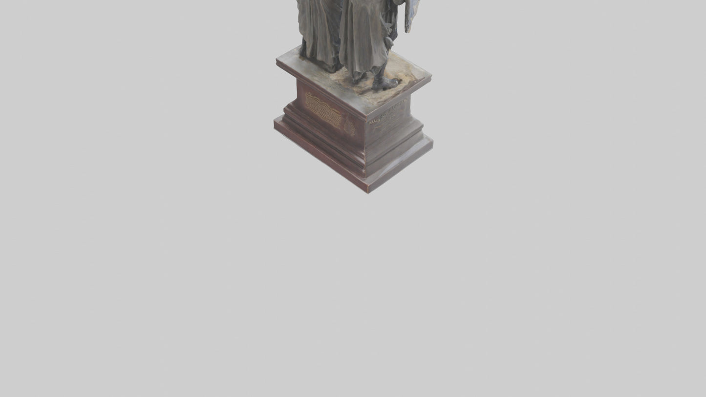 3D model Guardians of the Constitution statue model VR / AR / low-poly