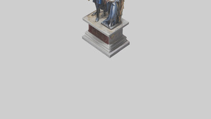 3D model Guardians of the Constitution statue model VR / AR / low-poly