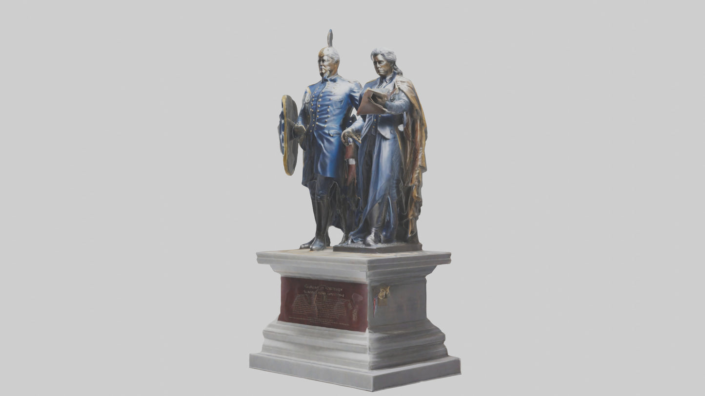 3D model Guardians of the Constitution statue model VR / AR / low-poly
