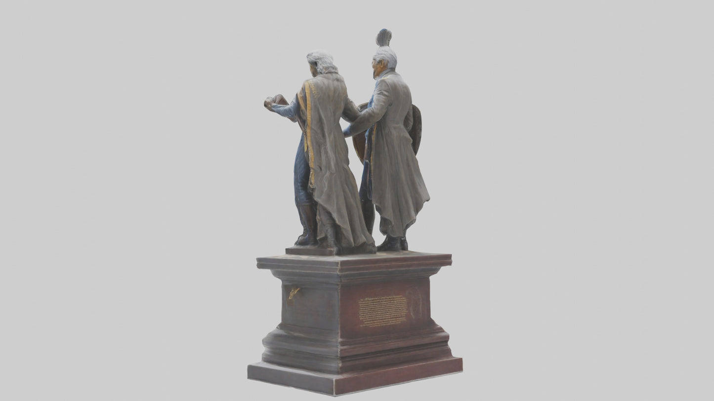 3D model Guardians of the Constitution statue model VR / AR / low-poly