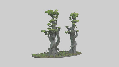 3D model Guardians of the Forest Statue model VR / AR / low-poly